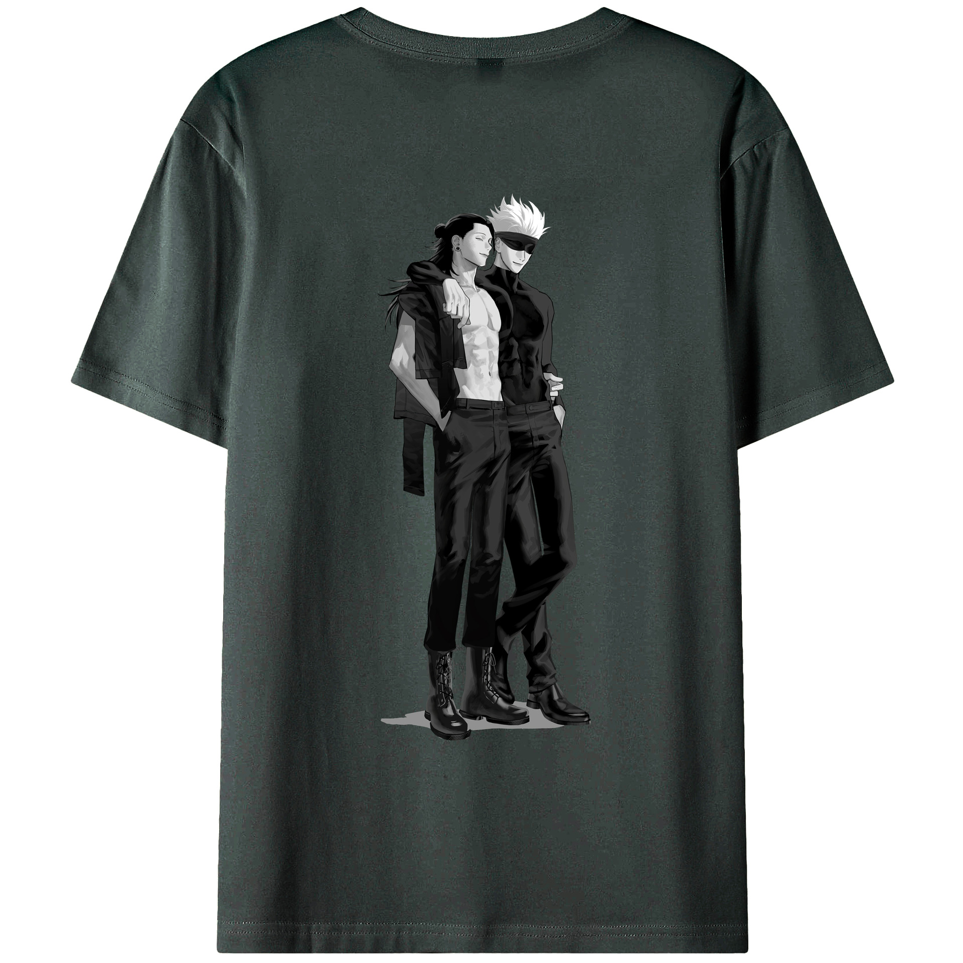 （画像用） 呪術廻戦 Jujutsu Kaisen 綿100％ メンズ半袖Tシャツ（バックプリント） 通気性
